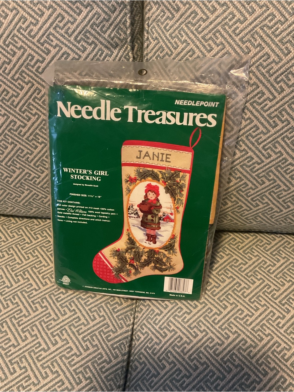 Needle Treasures "Winter's Girl" Needlepoint Stocking Kit -unopened.